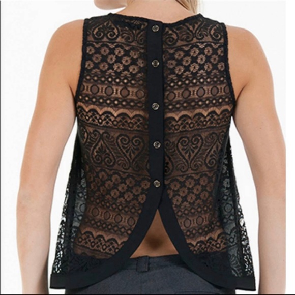 Lace Button Back Tank - Picture 5 of 5